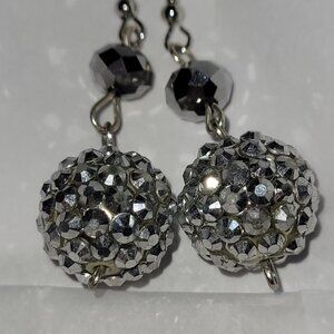 Rhinestone Ball Earrings
